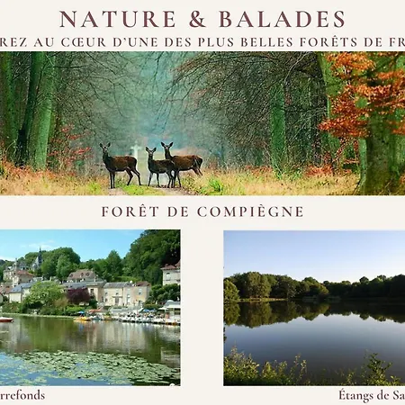 La Briqueterie - T2 4 Pers, Parking, 10 Min Compiegne 公寓